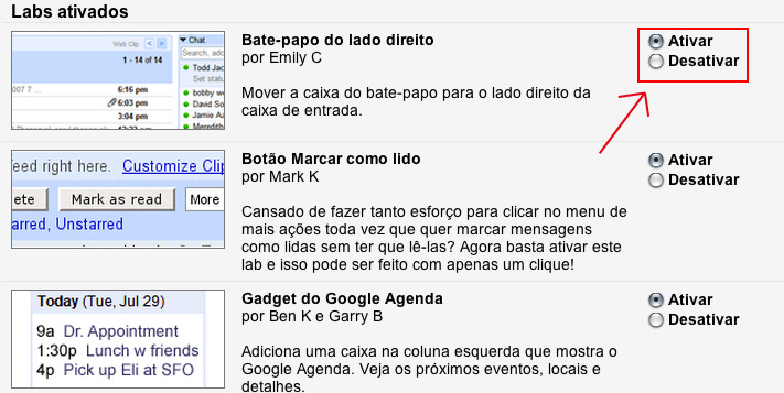 labs ativar
