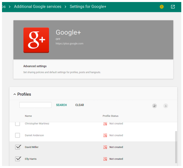 Manage G+
