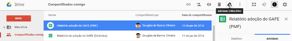 adicionar ao meu drive